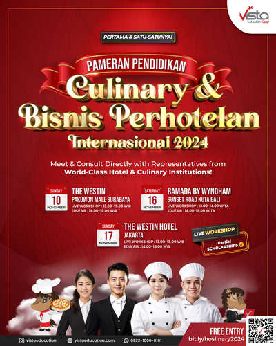 PAMERAN PENDIDIKAN CULINARY & BISNIS PERHOTELAN INTERNASIONAL 2024